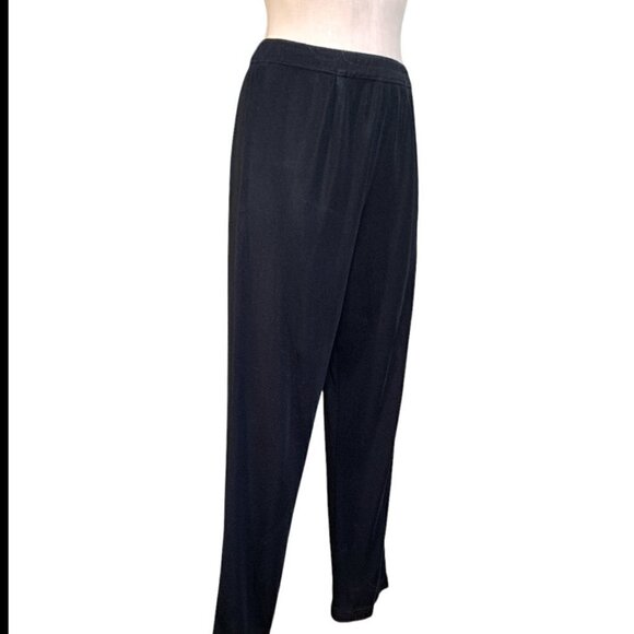 Exclusively Misook Pull On Pants S/M Black #118G - Picture 3 of 8